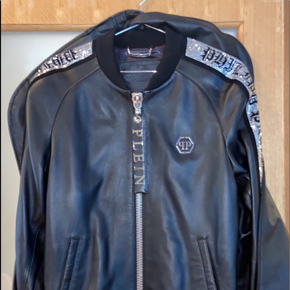 Black leather jacket